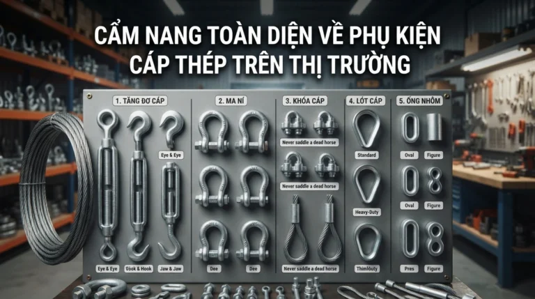 CẨM NANG TOÀN DIỆN VỀ PHỤ KIỆN CÁP THÉP TRÊN THỊ TRƯỜNG
